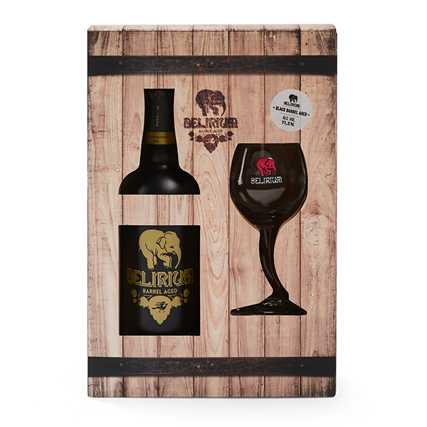 Delirium kinkekomplekt Black Barrel Aged 11,5% 0,75L + Klaas