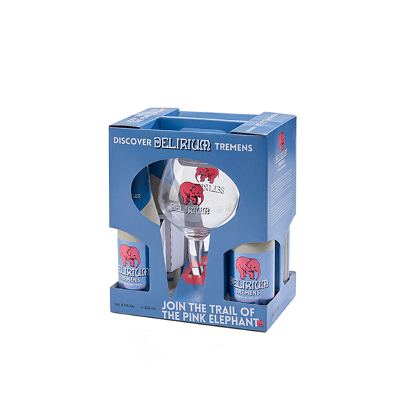 Delirium Tremens kinkekomplekt 8,5% 4x0,33L + Klaas